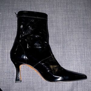 L’INTERVALLE SOCK HEALED BOOT WITH A SQUARE TOE (real European leather)